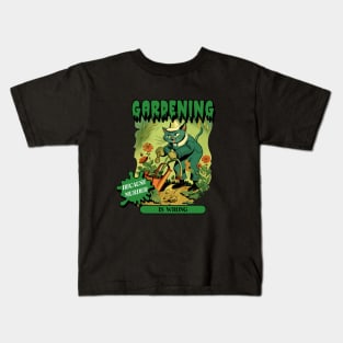 Gardening because murder, vintage poster Kids T-Shirt